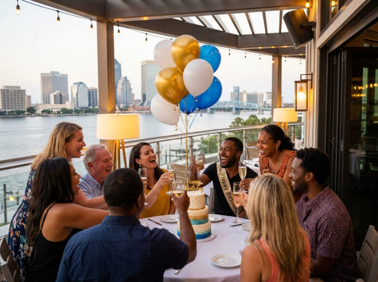 People celebrating a birthday in Jacksonville
